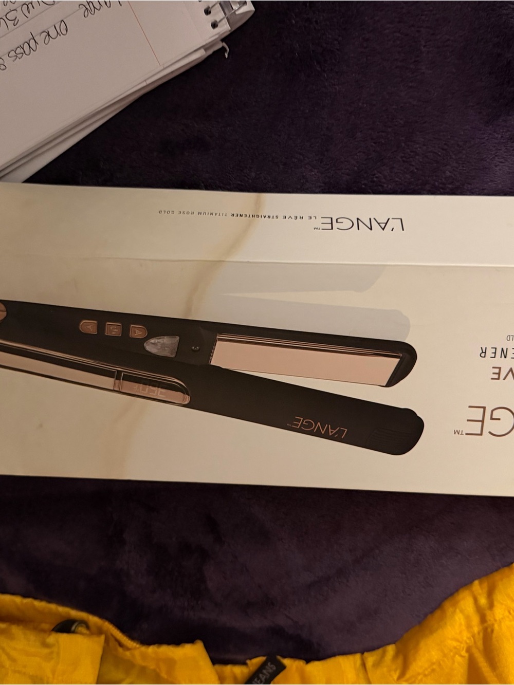 Lange Black and Rose Gold Hair Straightener